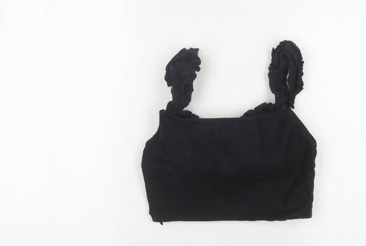 PrettyLittleThing Black Cropped Top, UK Size 8