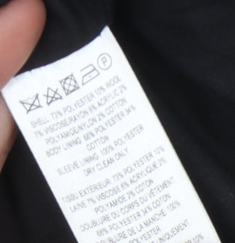 French Connection Women's Grey Tweed Long Overcoat, L