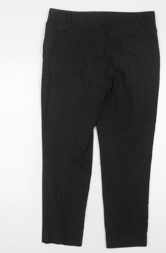 Womens UK Size 10 NEXT Regular Fit Black Trousers