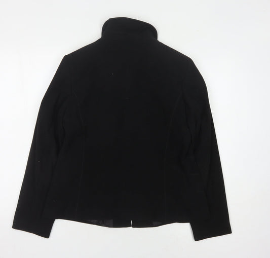 Bm Black Women's Basic Jacket Size 14 Full Zip Collared