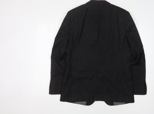 Mens UK Size 40 ONESIX5IVE Regular Black Suit Jacket