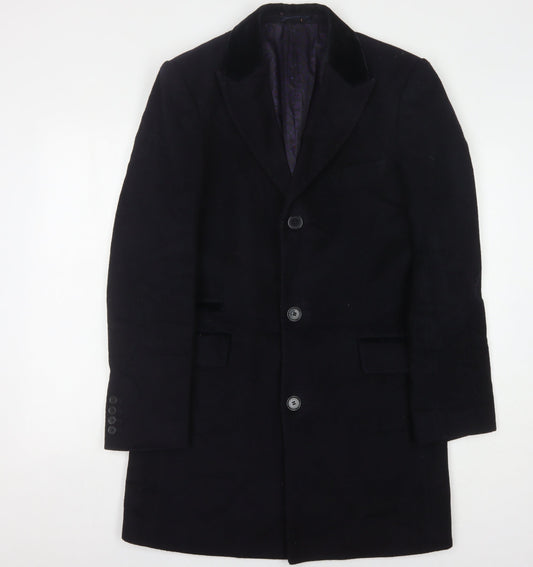 Unisex Adults UK Size S Marks and Spencer Black Overcoat