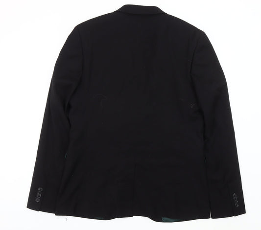 Mens UK Size 42 Topman Regular Black Suit Jacket
