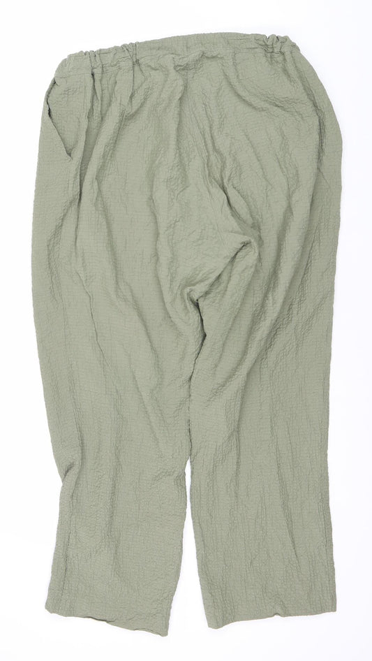 Womens UK Size 14 Cotton Traders Green Trousers