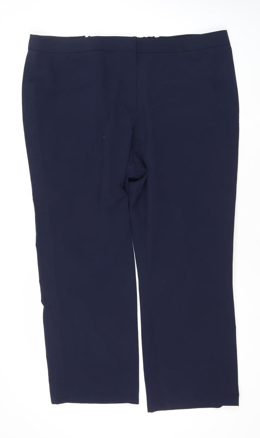 Womens UK Size 24 Capsule Blue Trousers