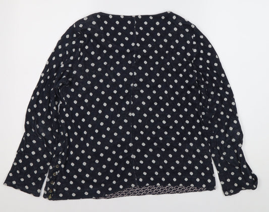 Womens UK Size 10 White Stuff Blue Basic Blouse