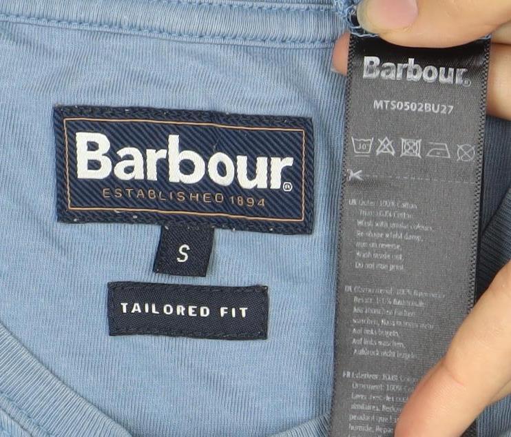 Mens UK Size S Barbour Blue T-Shirt