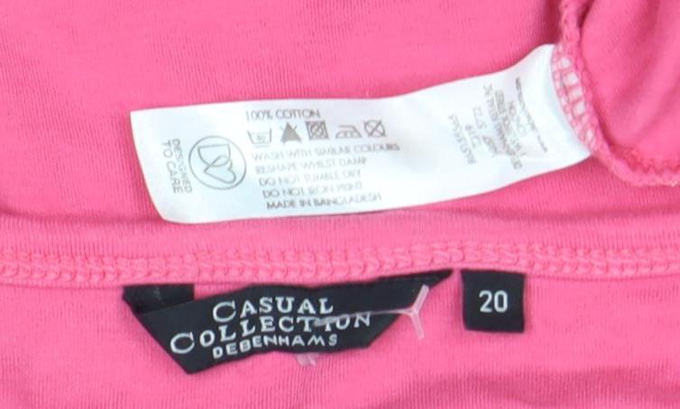 Womens UK Size 20 Casual Collection Pink Tank