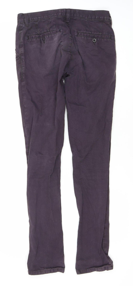 Unisex Adultss UK Size 30 Topman Slim Fit Skinny Purple Jeans