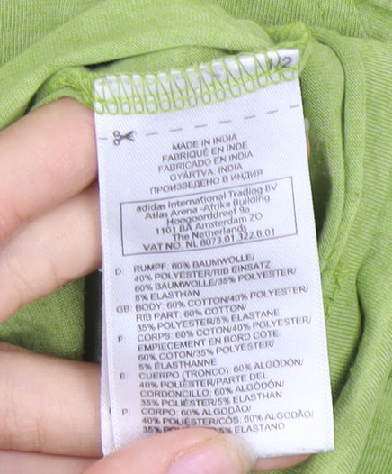 Reebok Men's Green Short Sleeve Logo T-Shirt - S