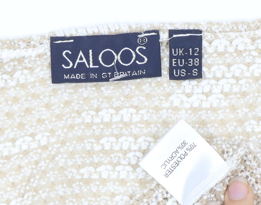 Womens UK Size 12 Saloos Beige Pullover Jumper