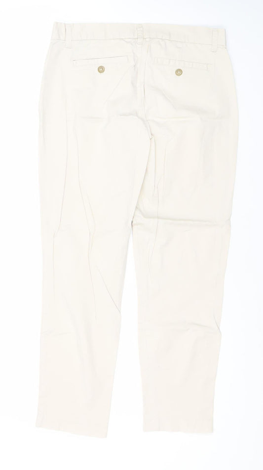 Womens UK Size 8R Gap Slim Fit Chino Beige Trousers