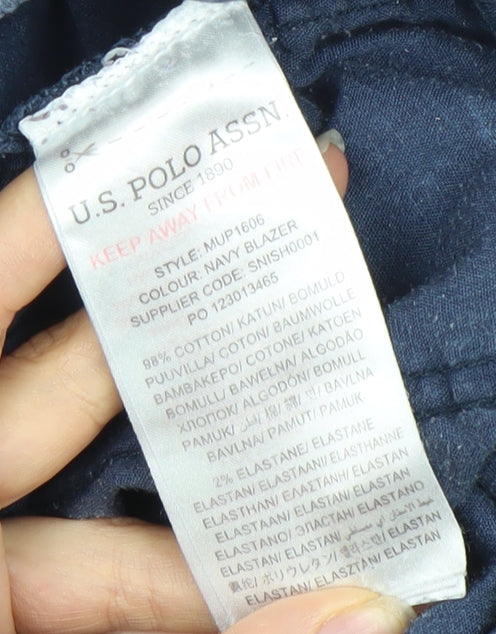 U.S. Polo Assn. Men's Blue Jogger Trousers, 38R, Casual Comfort