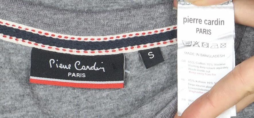 Pierre Cardin Men's Grey S Logo T-Shirt