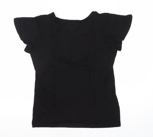 Womens UK Size UK 10 ALEX & CO. Black Basic T-Shirt