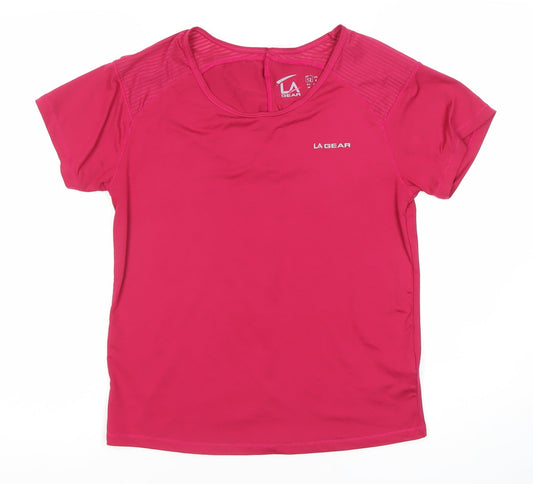 Womens UK Size 12 LA Gear Pink T-Shirt