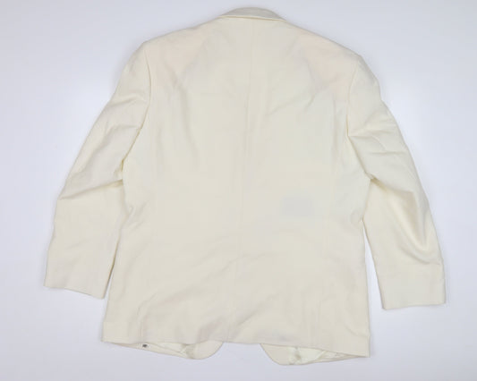 Mens UK Size 44 Racing Green Regular Ivory Suit Jacket