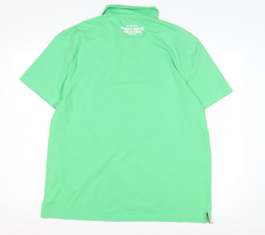 Reebok Men's Green Polo Shirt 2XL Casual Short Sleeve