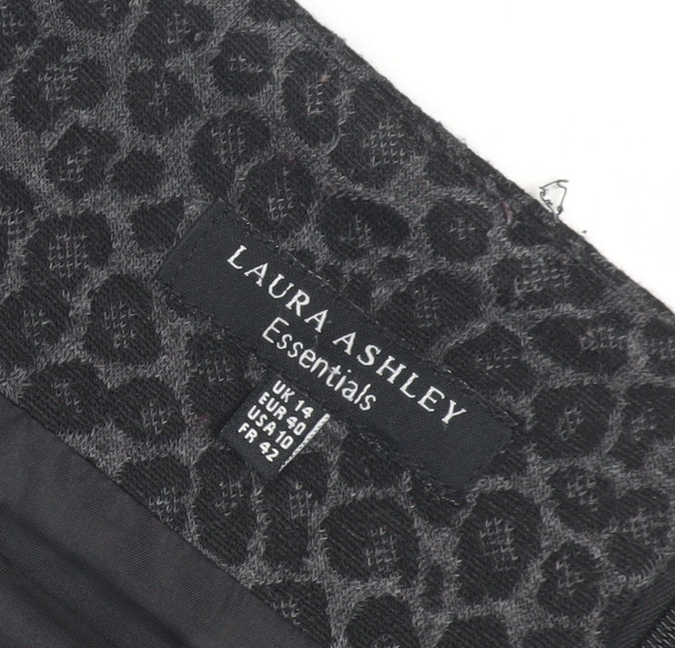 Laura Ashley Women's Black Midi Pencil Skirt, Size 14