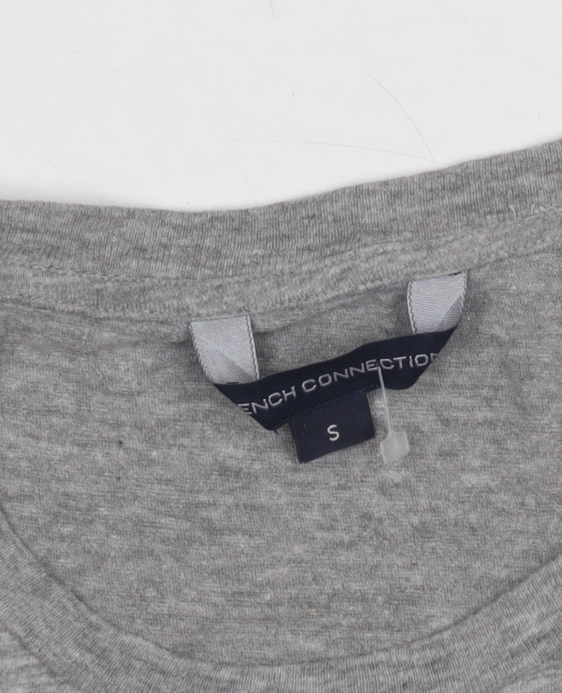 Womens UK Size S French Connection Grey Jersey T-Shirt