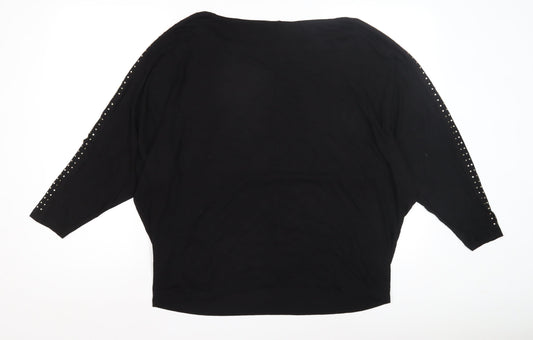 Womens UK Size 16 Lipsy Black Basic Blouse