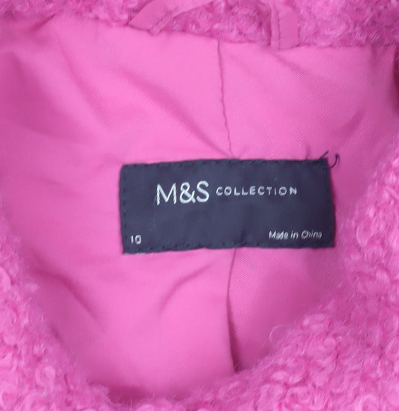 Womens UK Size 10 Marks and Spencer Pink Basic Jacket