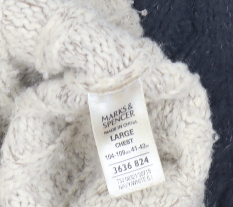 Marks and Spencer Men's Multicoloured Jumper, L