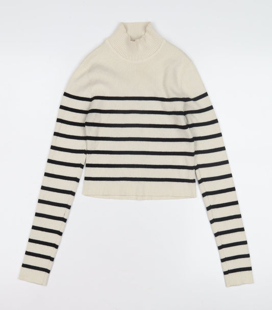 Womens UK Size M Pull & Bear Multicoloured Pullover Jumper