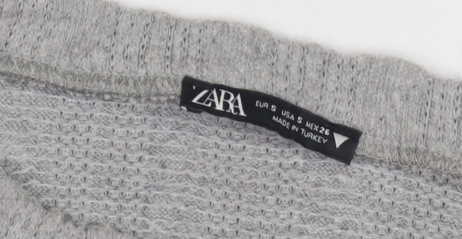 Womens UK Size S Zara Grey Pullover Jumper