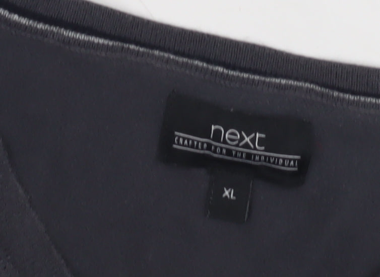 Next Men's Black V-Neck Pullover Jumper XL