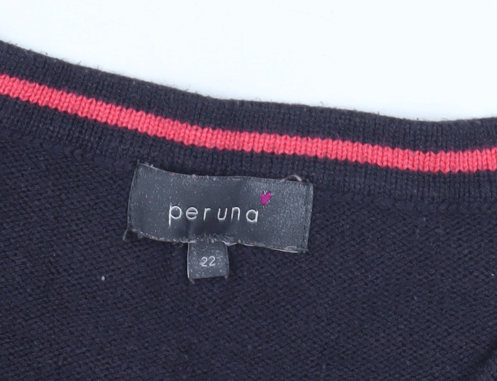 Womens UK Size 22 Per Una Multicoloured Pullover Jumper