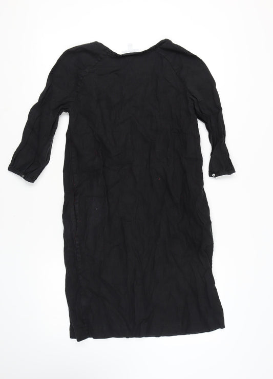 The White Company Black Women’s Dress, Size 8, Linen