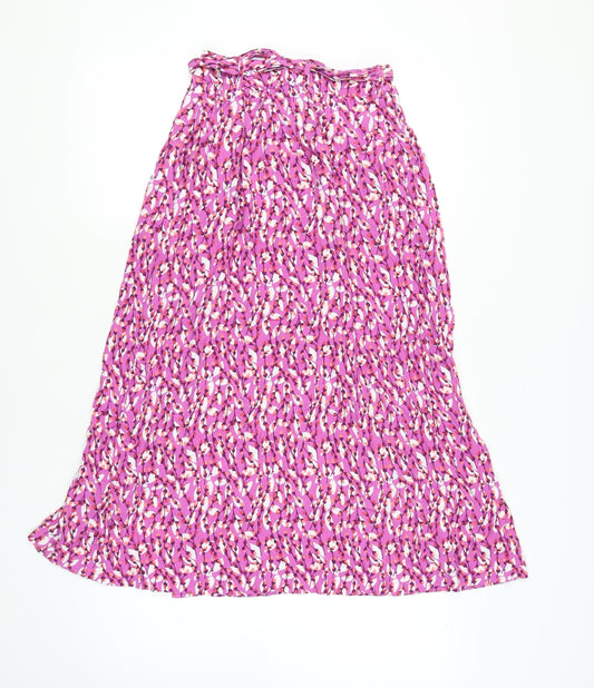 Marks and Spencer Women's Purple A-Line Midi Skirt
