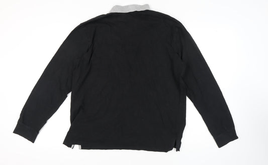 Atlasformen Men's Black XL Long Sleeve Polo Shirt