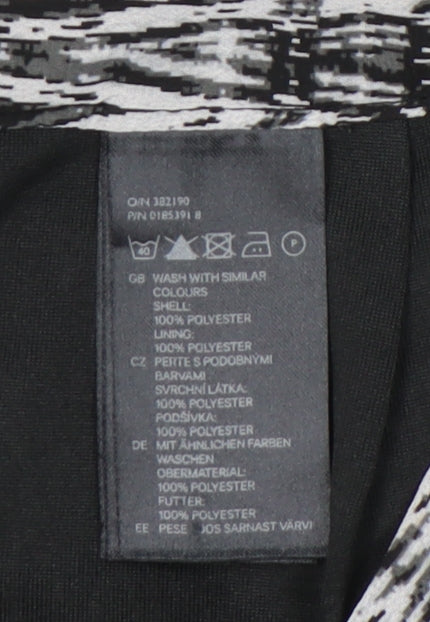 H&M Women's Black Geometric Short Skirt, Size 10, Excellent