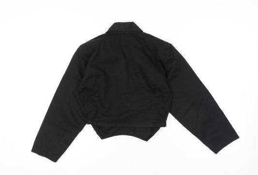 Topshop Women's Black Cropped Suit Jacket UK 14