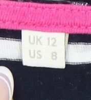 Boden Women's Blue Striped Long Sleeve T-Shirt Size 12