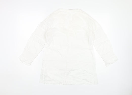 Womens UK Size S Zara White Basic Blouse