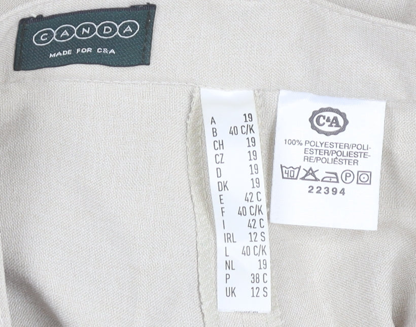 Womens UK Size 12 Canda Beige Trousers