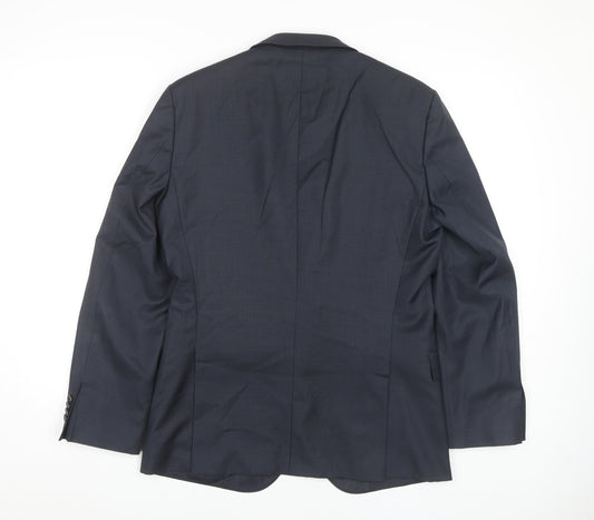 Mens UK Size 36 HUGO BOSS Regular Blue Suit Jacket