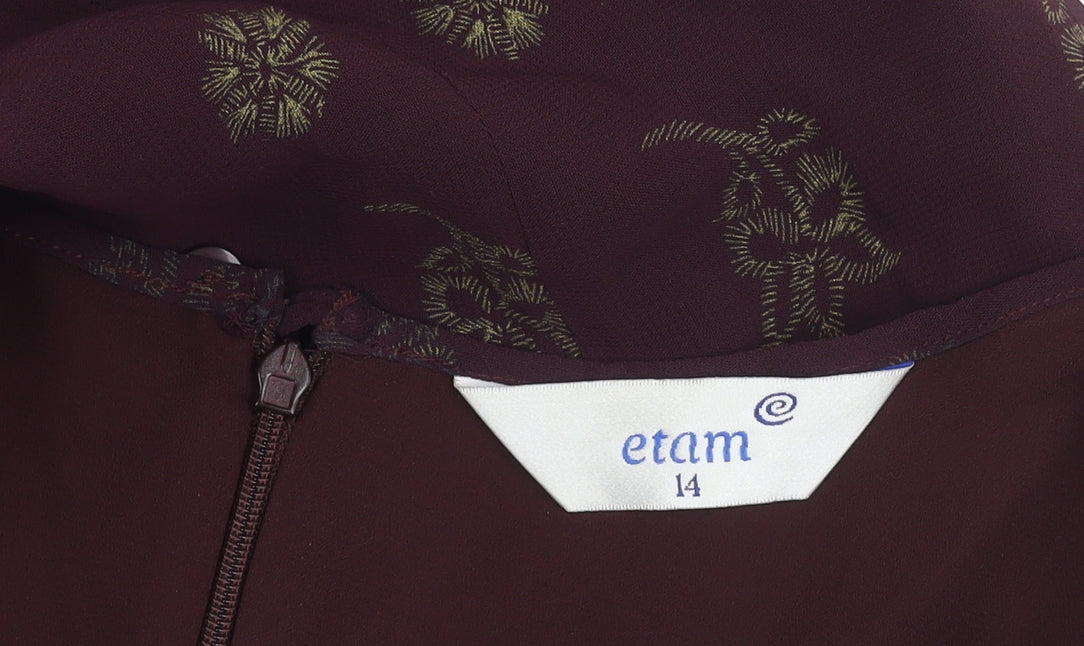 Etam Women's Multicoloured Floral Dress Size 14