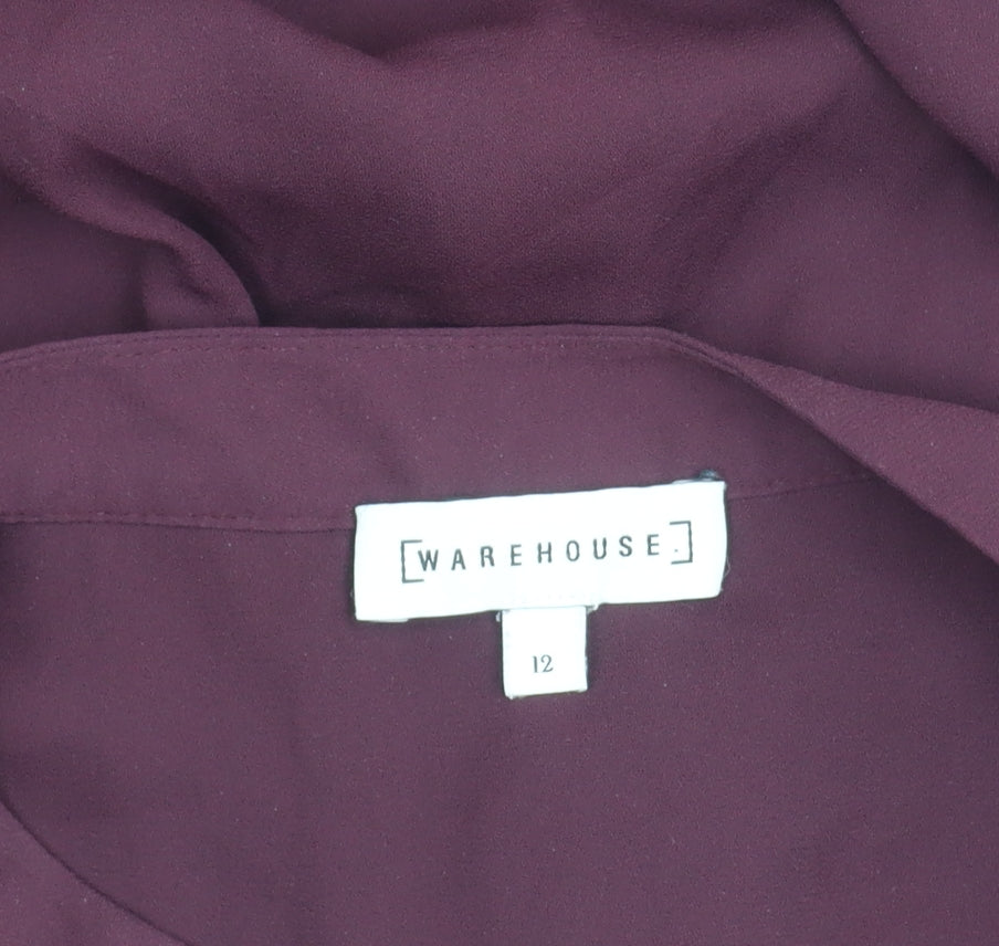 Womens UK Size 12 Warehouse Purple Button-Up