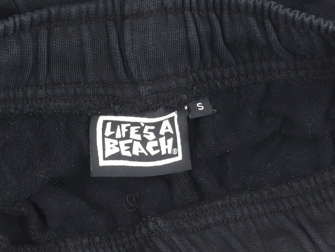 Life's a Beach Men's Black Cotton Trousers, Size S