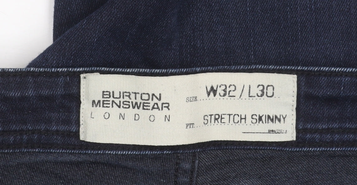 Burton Menswear Men's Blue Skinny Jeans W32 L30