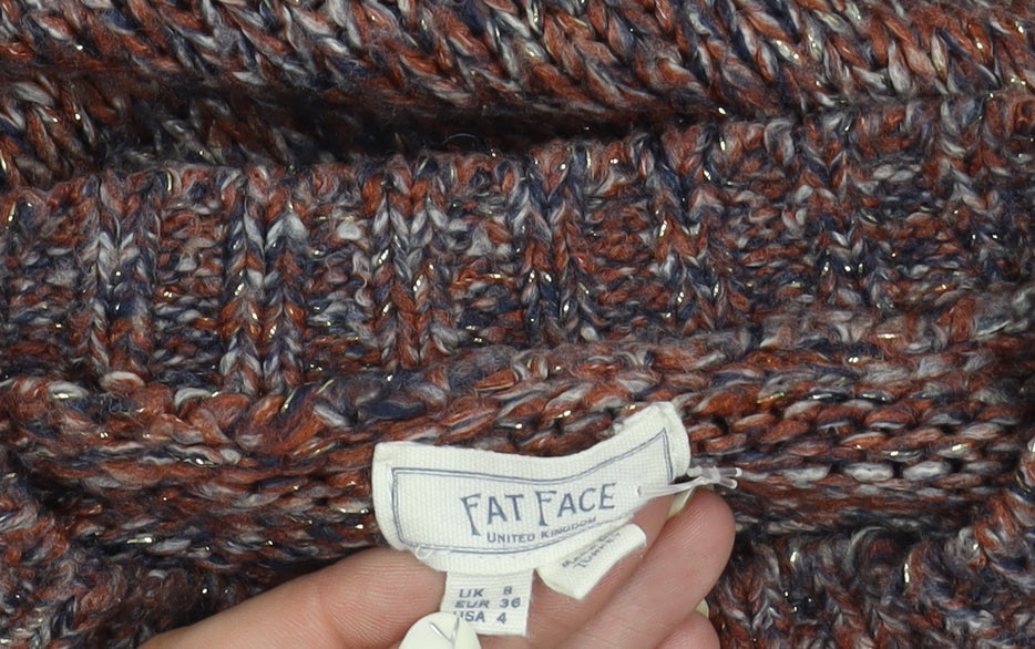 Womens UK Size 8 Fat Face Multicoloured Pullover Jumper