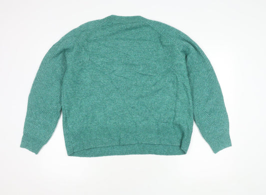 Womens UK Size L Marks and Spencer Green Pullover Jumper