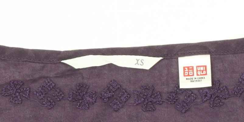 Womens UK Size XS Uniqlo Purple Blouse