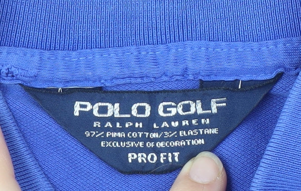 Ralph Lauren Men's Blue Polo Golf Shirt S