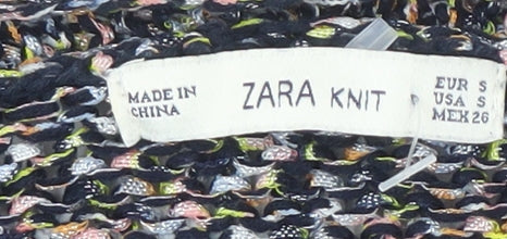 Womens UK Size S Zara Multicoloured Cardigan Jumper