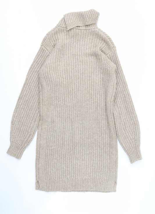 Womens UK Size XS Marks and Spencer Beige Pullover Jumper